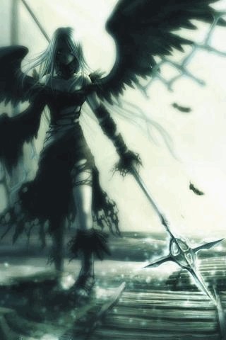 Девушка ангел с мечом