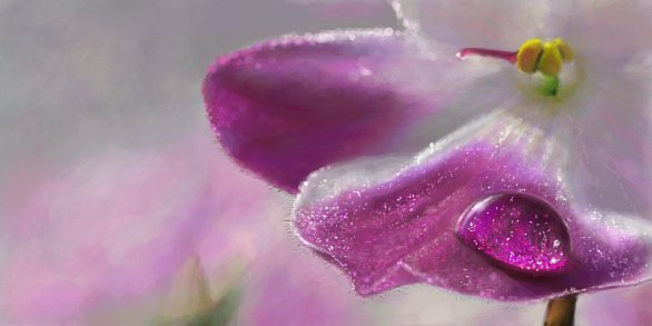 Фиолетовый необычный цветок
